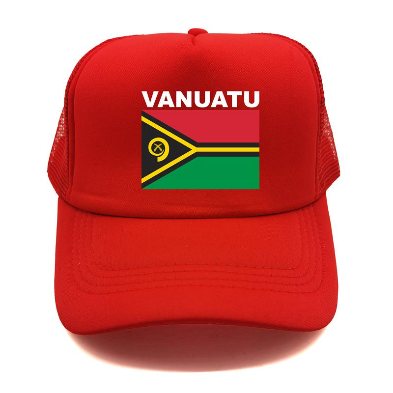 Vanuatu Trucker Cap Summer Unisex Cool Country Flag Hat Baseball Caps Unisex Outdoor Mesh Net Caps