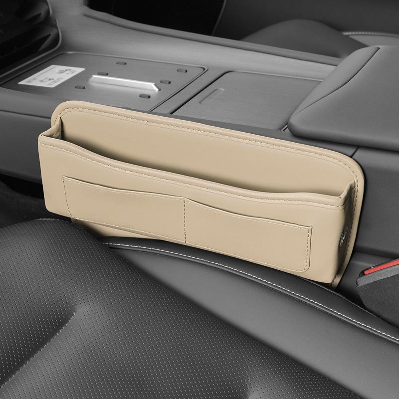 PU Leather Car Seat Gap Organizer Auto Pocket Seat Crevice Storage Box For Porsche 911 Taycan Panamera Cayenne Boxster Cayman FU3