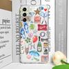 Transparente Meereslandschaft Wein Zitrone Mädchen Handyhülle für Samsung Galaxy A14 A16 A55 A54 A36 A53 A13 A15 A25 5G Kunst Weiche Hülle