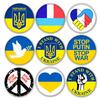 Unisex Ukraine Flag Button Badge For Accessories