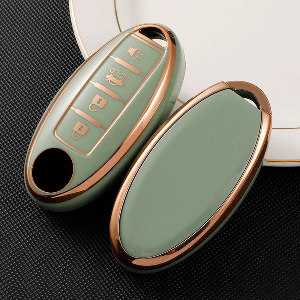Car 4 Buttons TPU Key Case Cover Shell for Nissan Sentra Leaf Rogue Sunny Versa Patrol X-Trail Qashqai GT-R Kicks for Infiniti