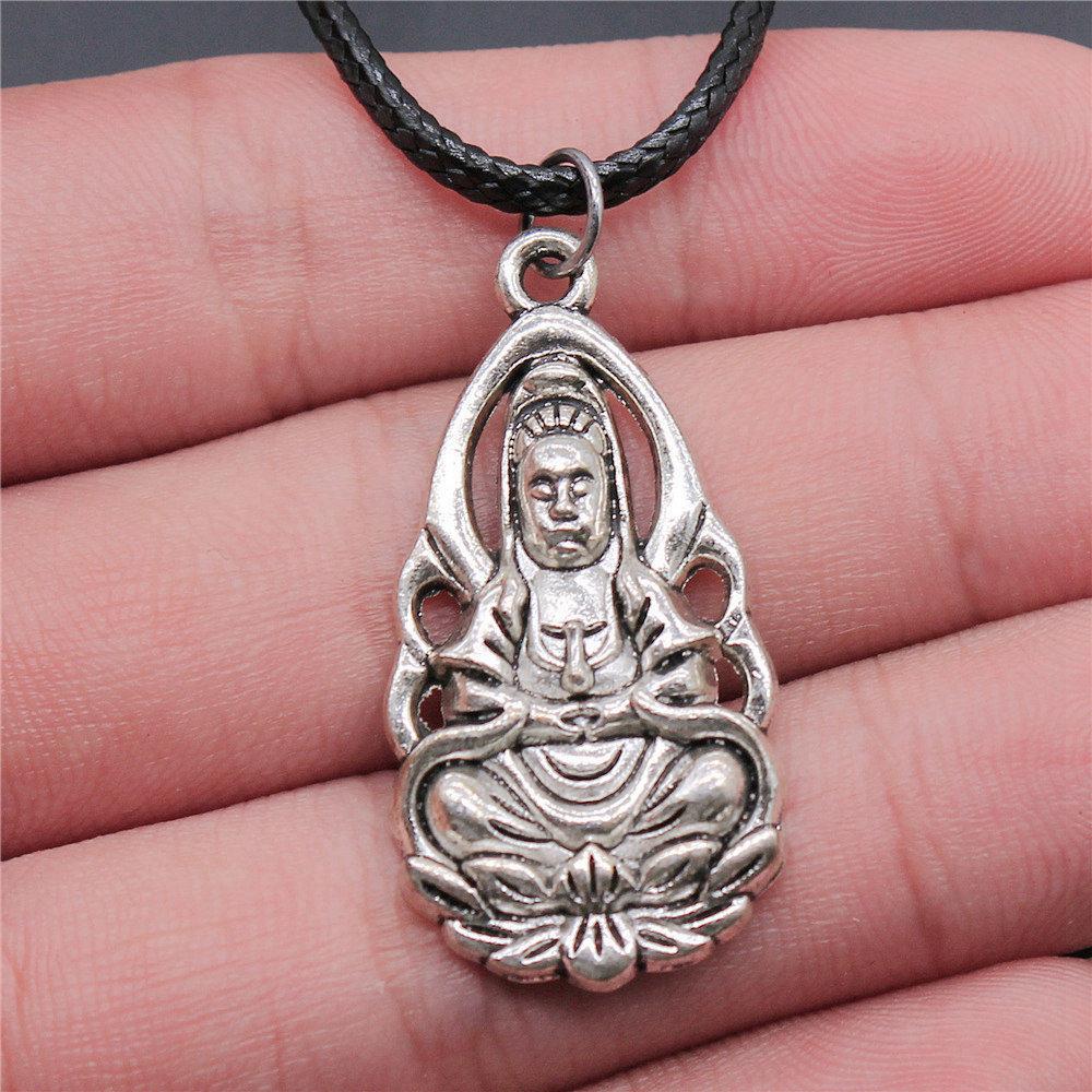 45cm Necklace Leather Chain Big Chief Pharaoh Buddhism Minimalist Jewelry Components QN015