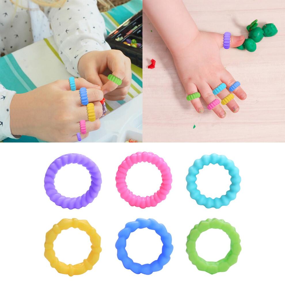 6/12/24/36pcs Sensory Toys Fidget Rings, Finger Anxiety Rings, Textured Sensory Rings Stress Toys, Fun Fidgets for Classroom Prize