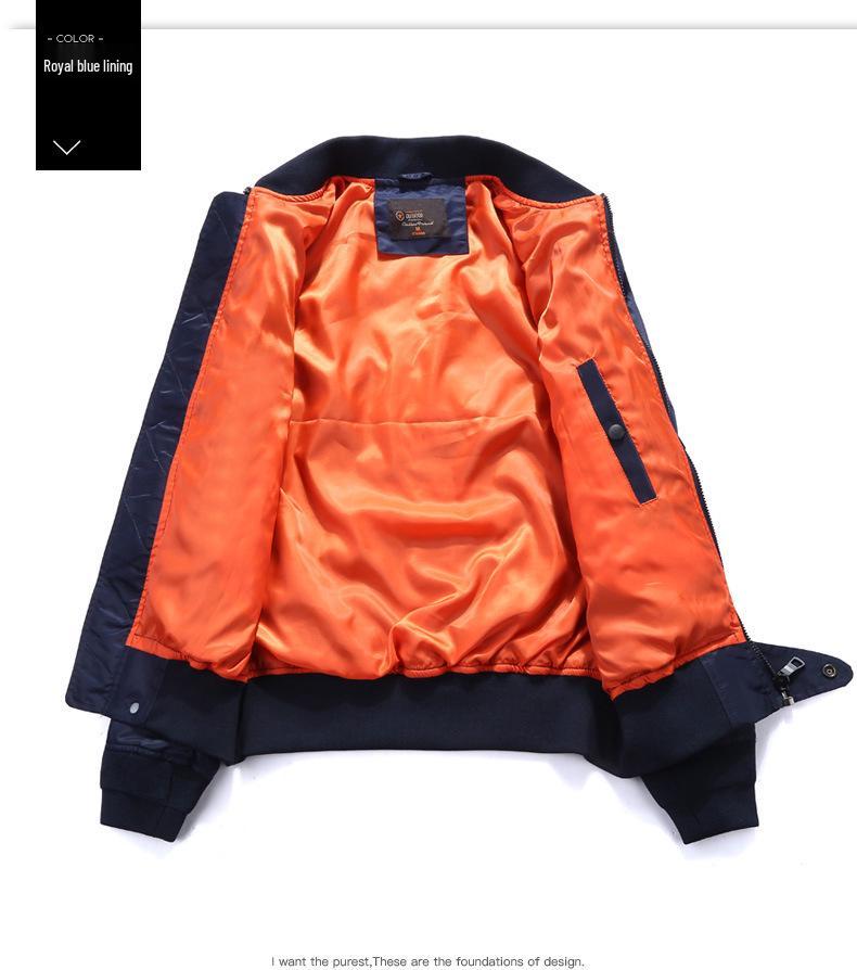 Men's Korean Style Embroidered Pilot & Baseball Jacket, Plus Size Workwear, Trendy Spring/Autumn Brand.