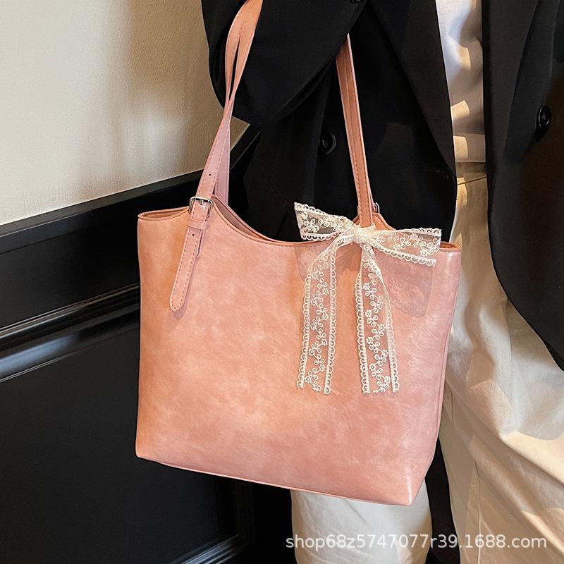 Large-capacity Tote Bag Women's 2025 New Shoulder Solid Color Trend Simple Korean Version Fashion Underarm Bag Mother and Child Bag