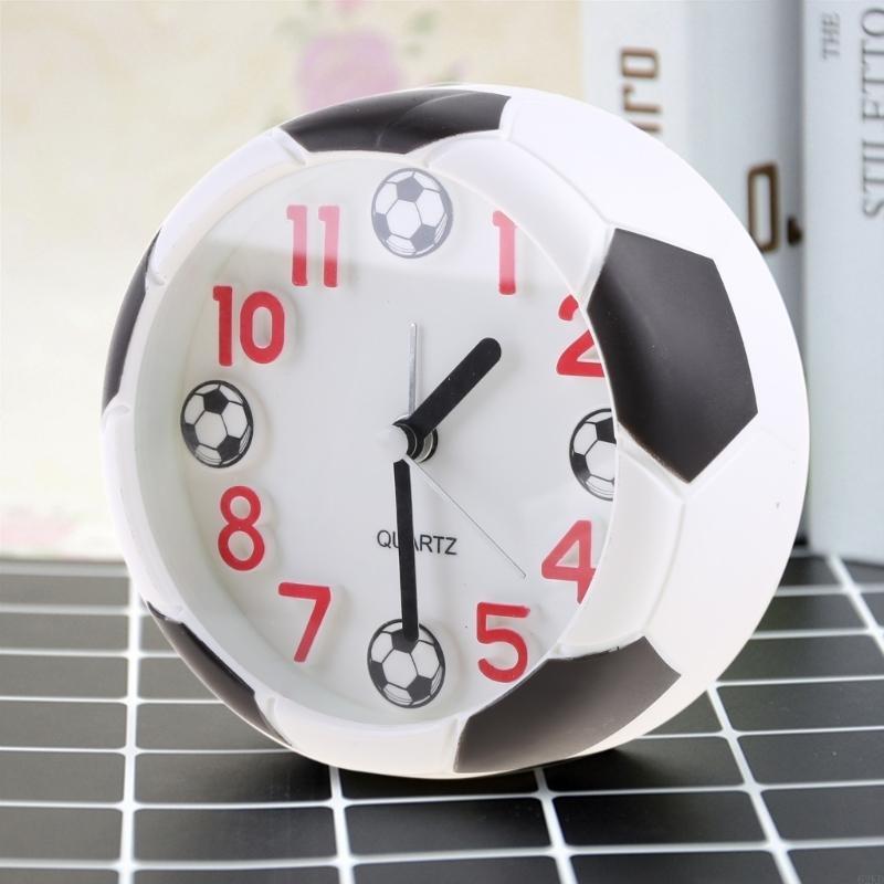 62KD Desktop Soccer Ball Alarm Clock Decorative Football Ball Shaped Alarm Clock For Bedsides Bedroom Birthday Fans Gift