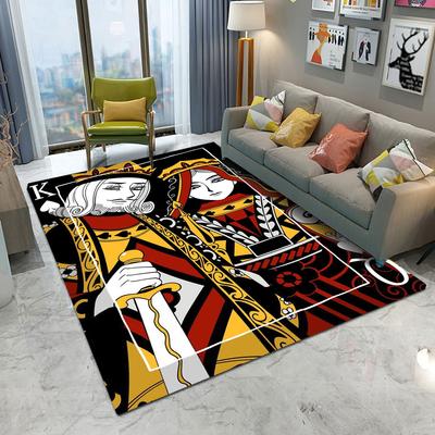 Playing Cards Art Character Carpet Living Room Sofa Bedroom Study Kitchen Entrance Door Mat Non-slip Cartoon Home Decoration Rug