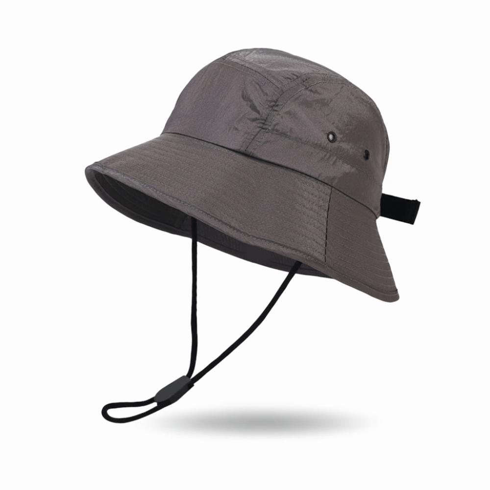 Trendy Retro Bucket Hats Packable UPF50+ Bowl Hat Windproof Breathable Quick-drying Hats Unisex серый