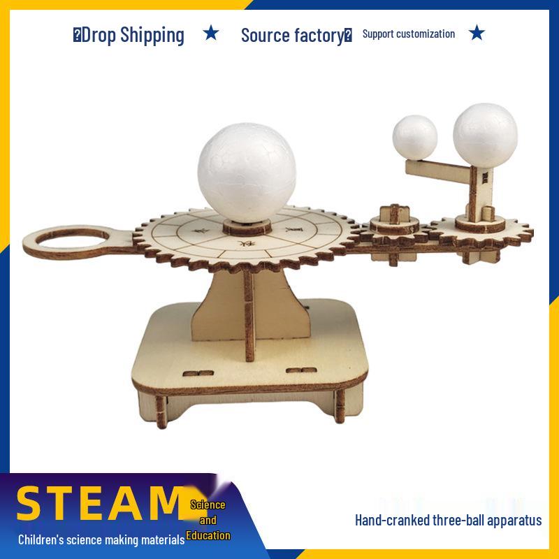 

Hand-Cranked Three-Sphere Astronomy Model Toy for Students