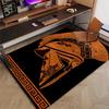Gladiator Helmet Polyester Carpet, Soft Indoor Mat for Office Chair, Living Room, Computer Desk - Decorative Home Office Rug Design