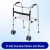 Stainless Steel Folding Walker for Elderly - Outdoor Assistive Cart