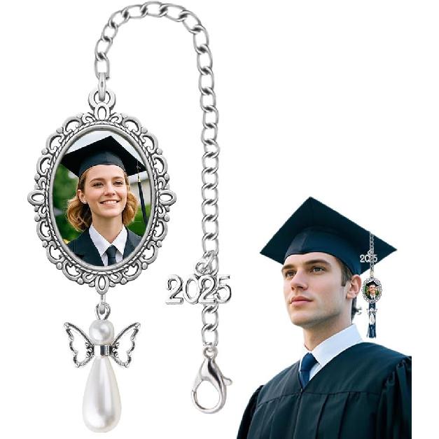 Personalized Graduation Tassel Photo Charm  Memorial Graduation Cap Tassel Style C