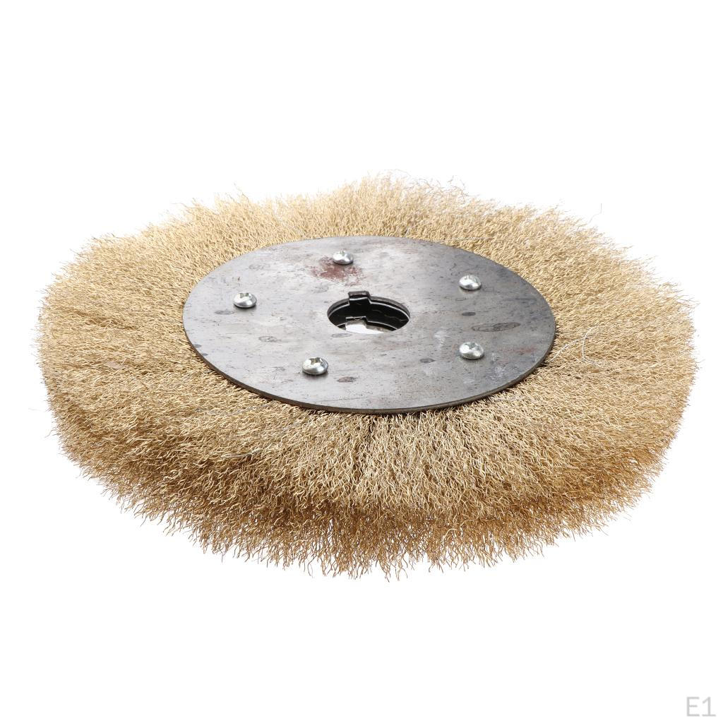 Brass-coated Wire Wheel Brush For Polishing/Grinding, 23mm Arbor Hole, Rust Removal Tools