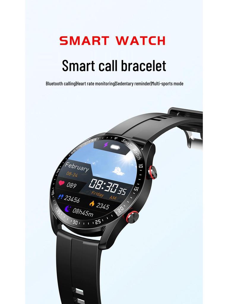 HW20 Waterproof Bluetooth Smart Watch with ECG+PPG, Stainless Steel Strap, Business Edition.