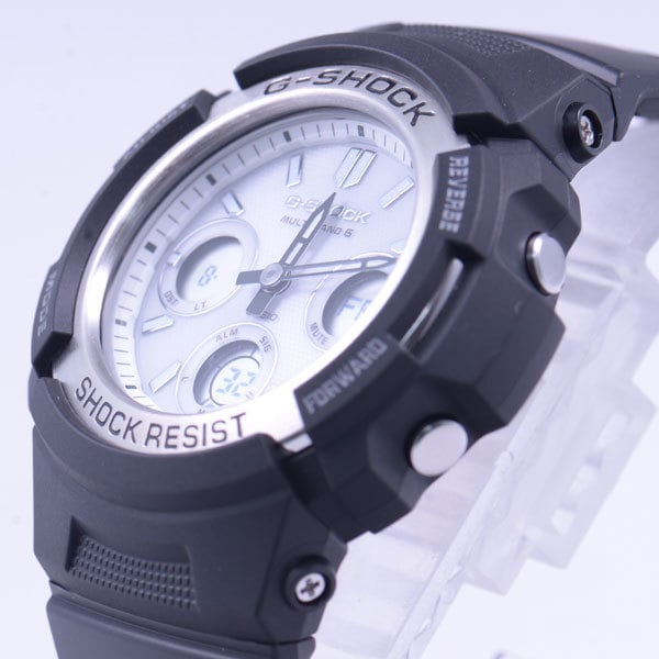 Casio Pánské G-SHOCK AWG-M100S-7AJF [světlo stínící disperze SOLAR] Kulaté hodinky Černé Nerez