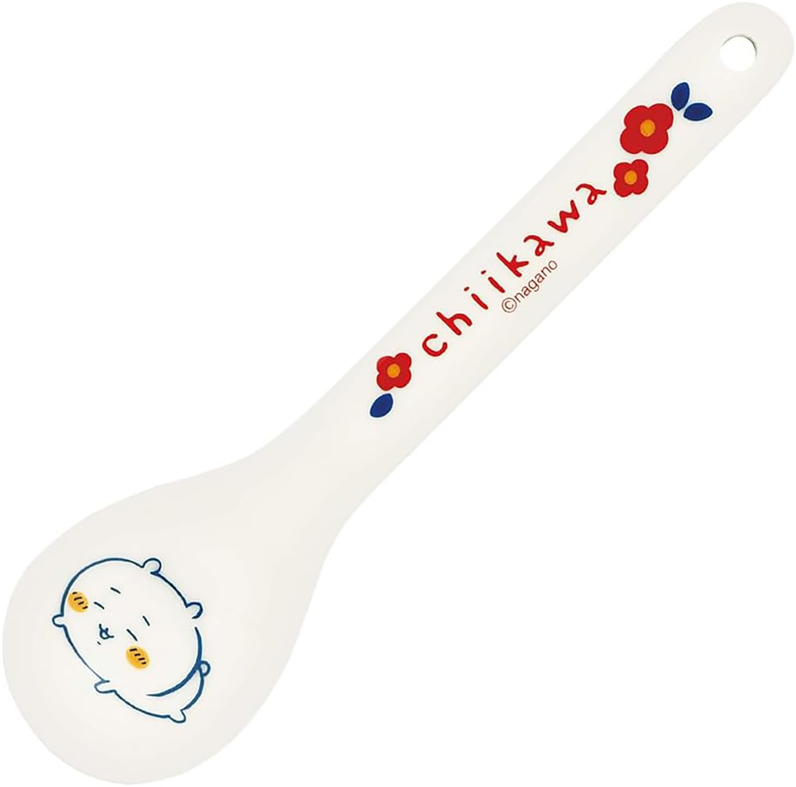 Officially Licensed Chiikawa Ceramic Flower Garden Teaspoon, 13x3cm, White, Tableware, CKW21-850T
