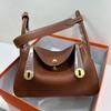Semi-hand Wax Thread Bag TC Leather Doctor Womens Commuter Stainless Steel Hardware