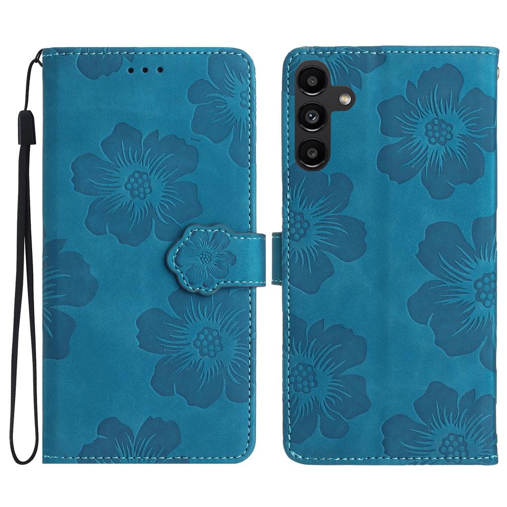 Für Samsung Galaxy A16 5G/A16 4G Hülle Blumendesign Leder Brieftasche Handyhülle mit Handschlaufe