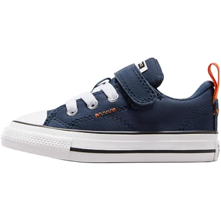 Converse Chuck Taylor All Star Canvas Velcro Durable Low Top Walker Shoes Baby sneaker Navy-Blue A07703C