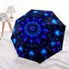 Vibrant Mandala Art Print: Colorful Circular Design for Umbrella, Portable 3-Fold Umbrella for Men & Women,Christmas Gift ES354