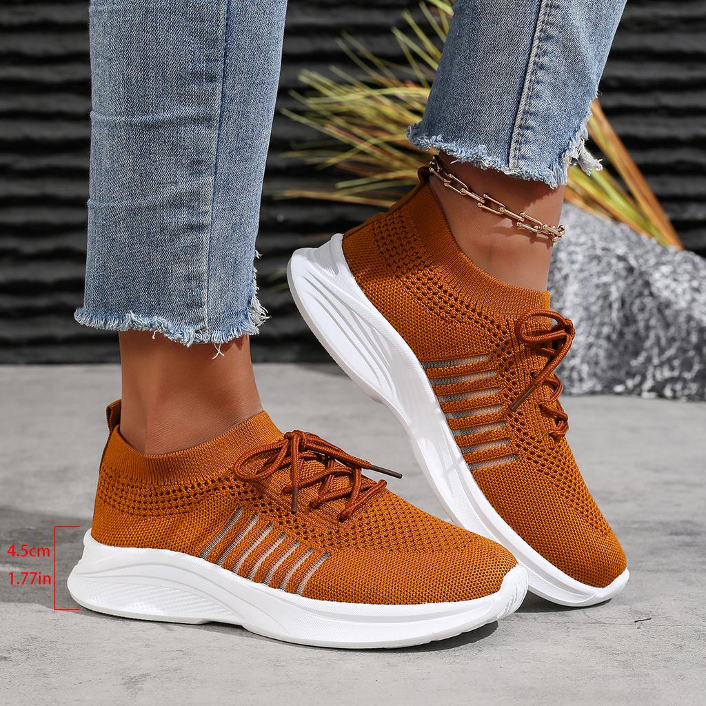 Large size summer new European and American fly-woven round head muffin sole single shoes