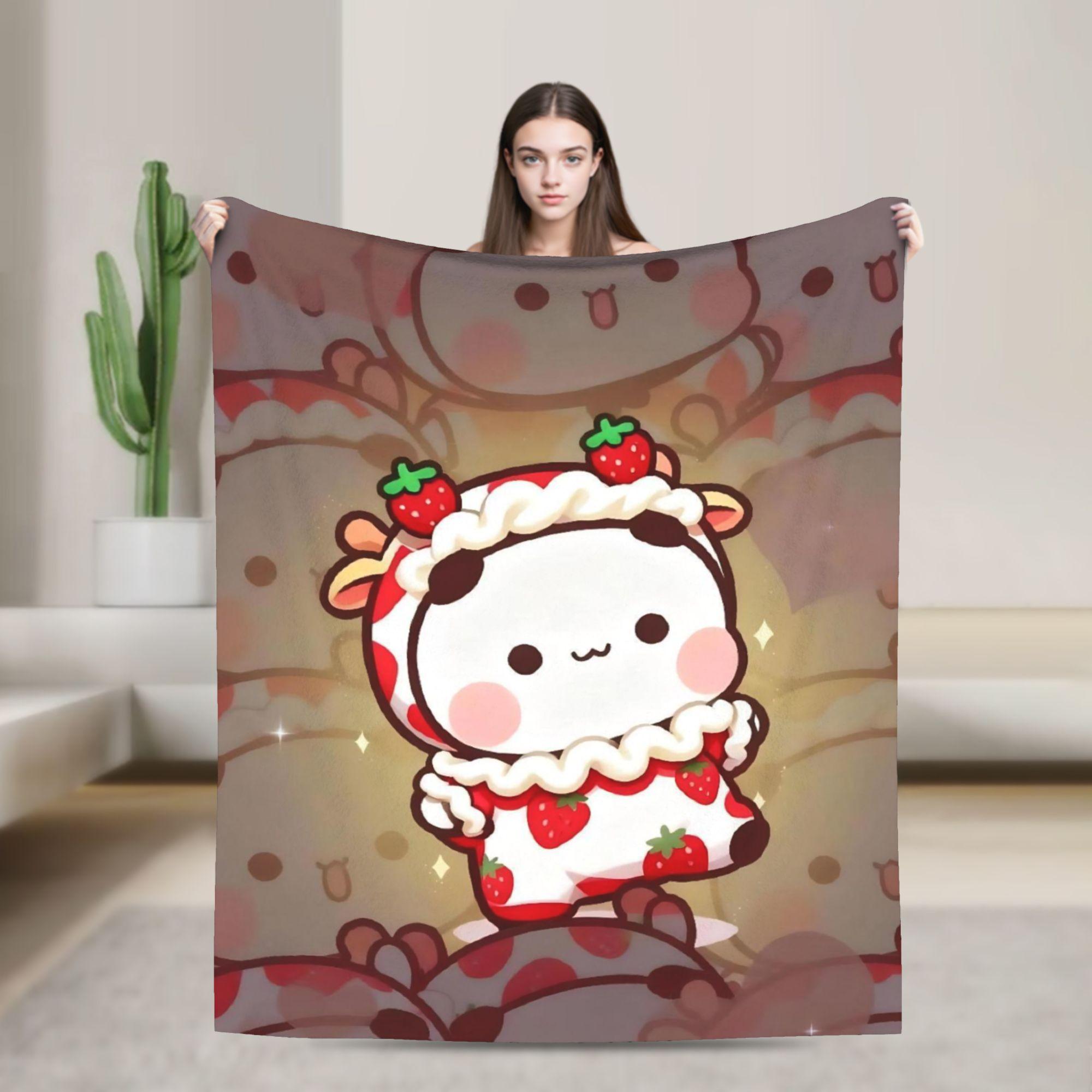 Cartoon Panda Bubu Dudu Blankets Fleece Decoration Portable Ultra-Soft Throw Blankets for Bedding Couch Bedspread 75X95CM