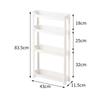 Slim Behind-Door Storage Trolley: Multi-Layer Shelf for Bathroom & Toilet.