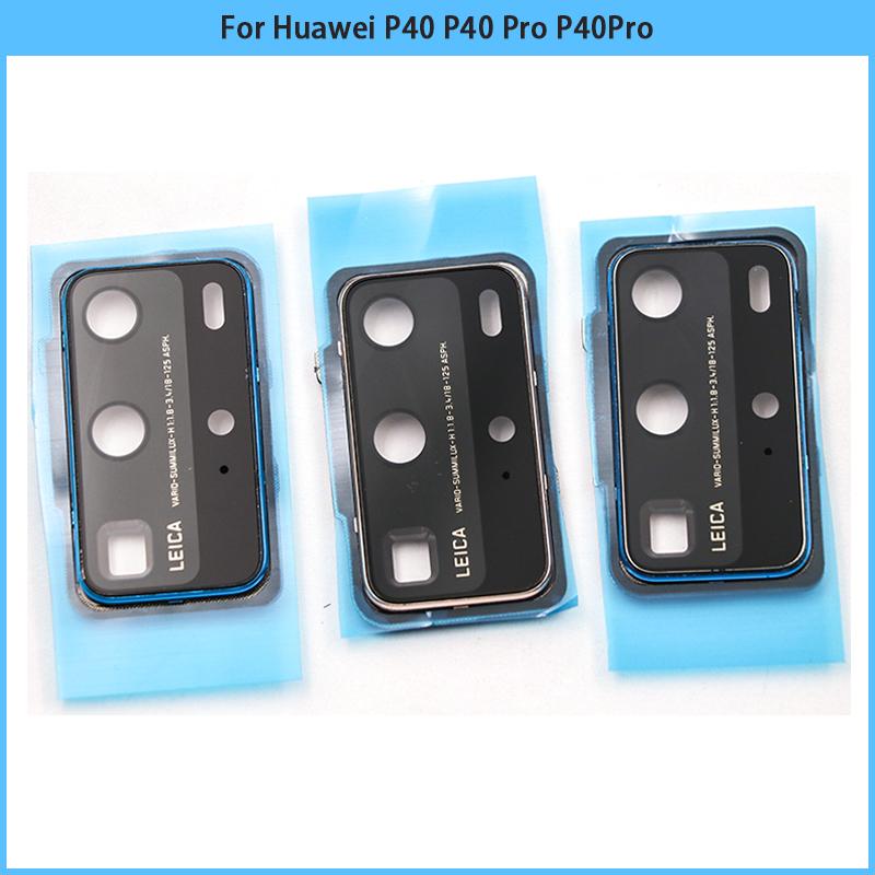 

Новый стеклянный объектив задней камеры для Huawei P40 P 40 Pro стеклянная панель задней камеры + рамка-держатель задней рамки