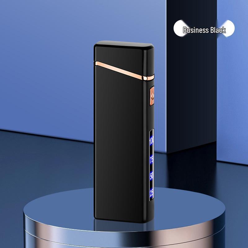 Smart Windproof Type-C Rechargeable Lighter with Dual Arc & Display