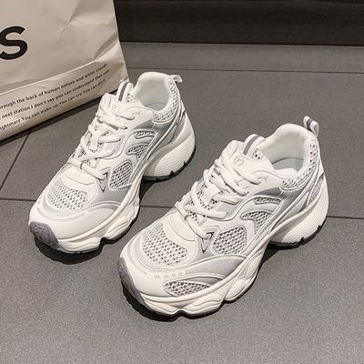 Slope Heel Platform Versatile Dad Shoes Summer New Mesh Breathable Sports and Leisure Shoes