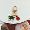 Festive Christmas Keychain: Metal Tree, Snowman & Santa Bag Charm – Stylish Small Gift