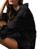 2025 Denim V-Neck Jacket: New Euro-American Long Sleeve Casual Fashion