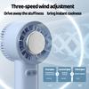 Portable Cold Compress Mini Fan 3S Fast Cooling 3-speed Wind Adjustable USB Rechargeable High-speed Handheld Turbo Fan with Hook