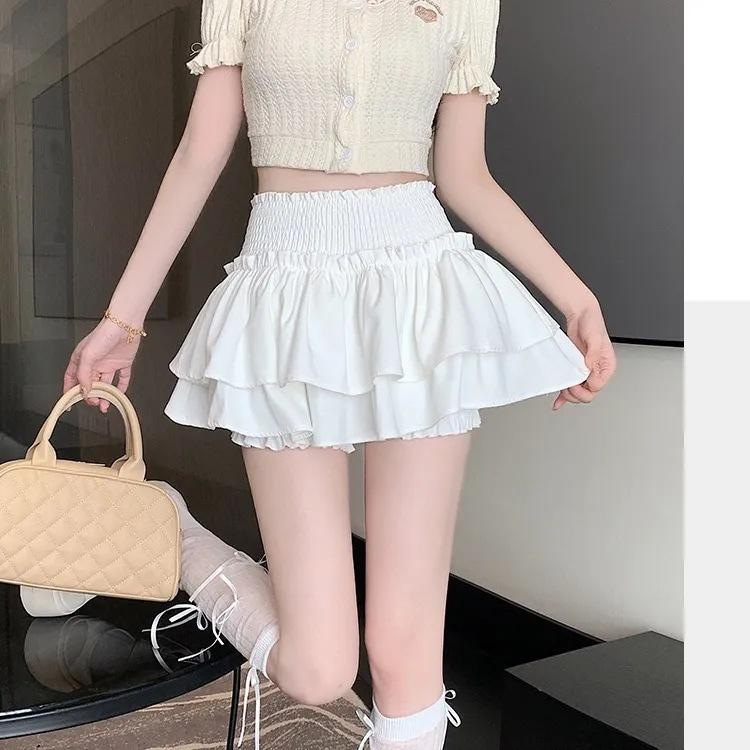 Ballet Academy puffy skirt spring and summer new age-reducing cake skirt women's A-shaped skirt anti-light miniskirt pants