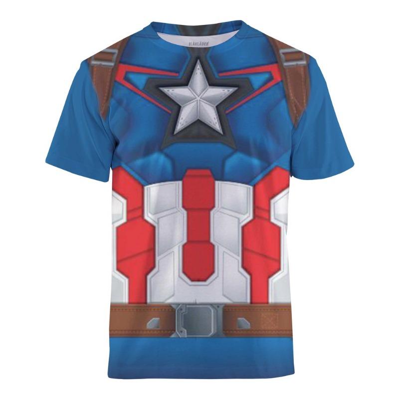 Anime T-shirt 3D Printed Superhero Pattern Children's Sports Round Neck T-shirt Comfortable