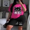 Women's Short Sleeve Shorts Suit