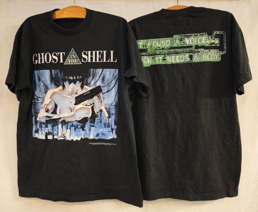 Ghost In The Shell Vintage Found A Voice Black 90s Motoko Sz.L REPRINT Unisex T-Shirt