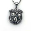 Necklace Gothic Style Skull Tag Men Hip Hop Punk Pendant