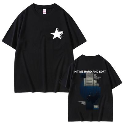 Hit Me Hard and Soft Koszulka Graficzna Męska Casual Bawełniana Oversize Unisex Moda Pop Muzyka Koszulki Prezent dla Fanów