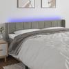 VidaXL LED Headboard Bedroom Furniture Double Bed Accessory Head of Bed Frame Interior Light Grey 3123290