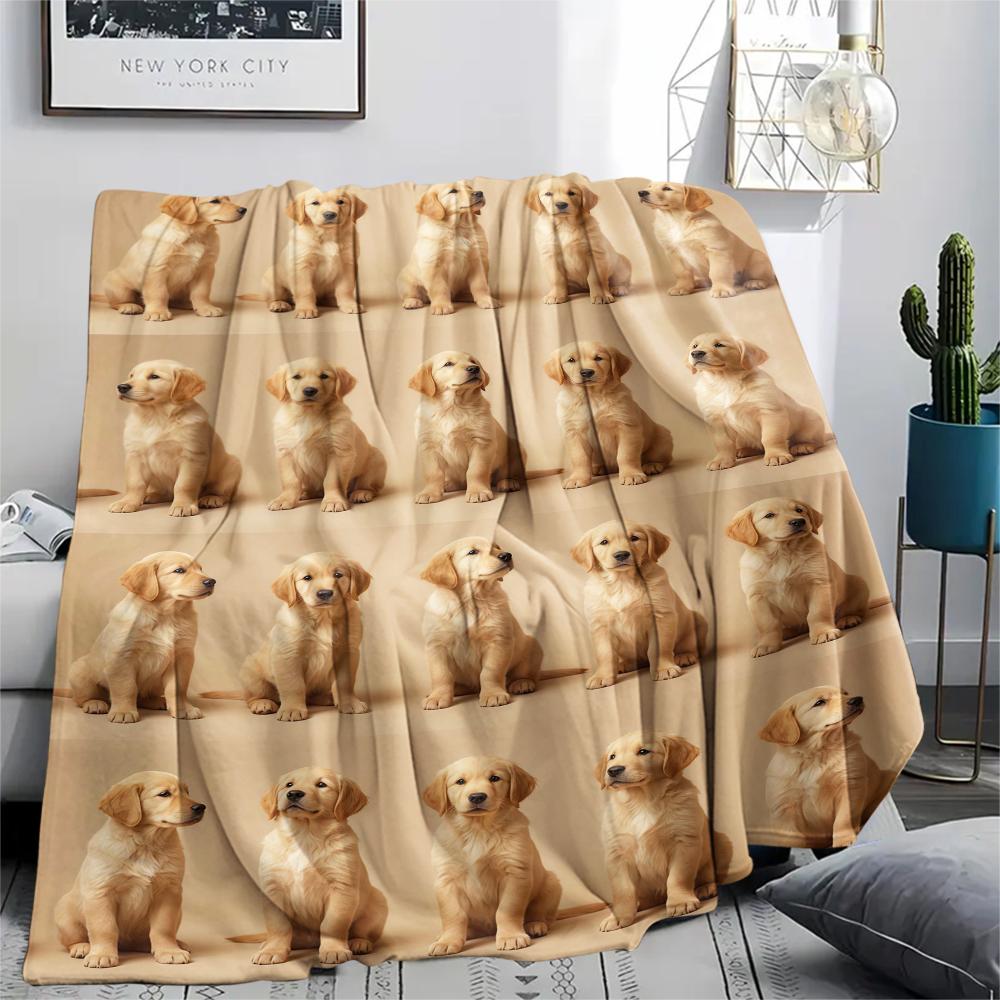 Cute puppy and kitten ID photoPrint Flannel Blanket,High quality Comfortable for All Seasons,Home Decor,Warmth and Comfort,Perfect for Christmas Gifts