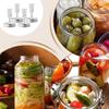 Jar Fermentation Lids 4-Pack Fermenting Kit With Intelligent Air Valve Fermenter Presser Silicone Seals For Pickles Making And