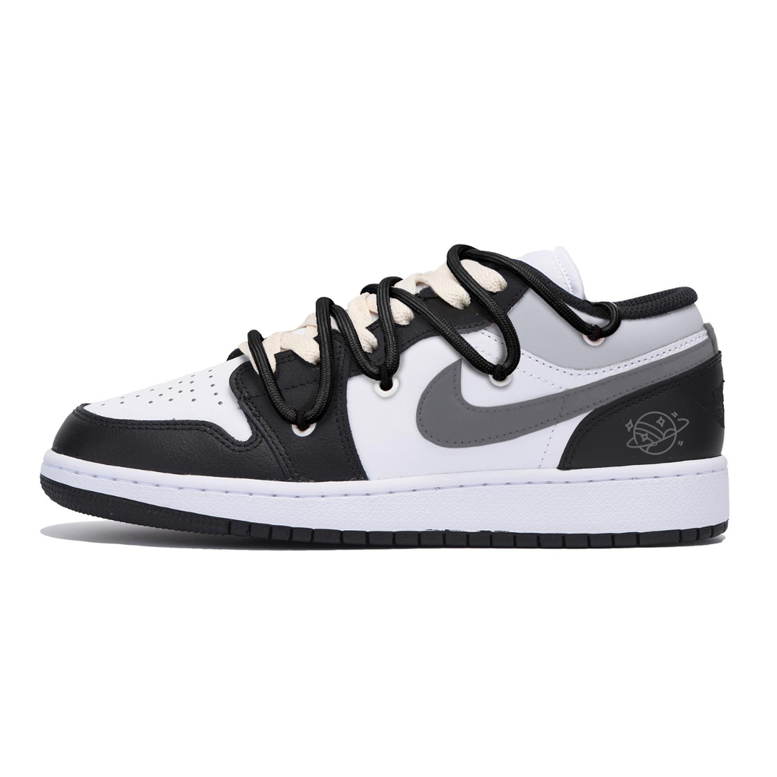 

Jordan Air Jordan 1 Abrasion Resistant Slip Resistant Low top Vintage Basketball Shoes Men s Dark Gray 553558-131(Team85-) 44