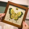 Butterfly French Embroidery Handmade Diy Material Bag Photo Frame Painting European Three-dimensional Home Decoration Gifts