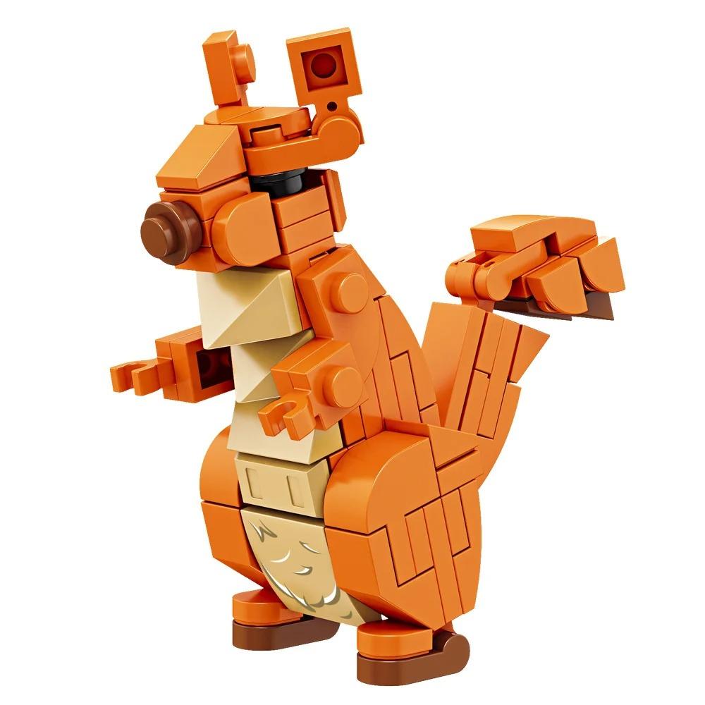 Zvířecí figurky Liška Klokan Žirafa Figurka Model Stavebnice Hračky Pro Děti Divoká Zvířata Dětské Dárky