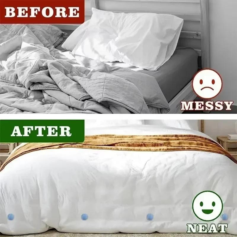 10-50x Quilt Fixing Clips Mushroom Round Fixing Clips One Key To Unlock Quilt Holder Bedroom Storage Supplies Prevent Shifting