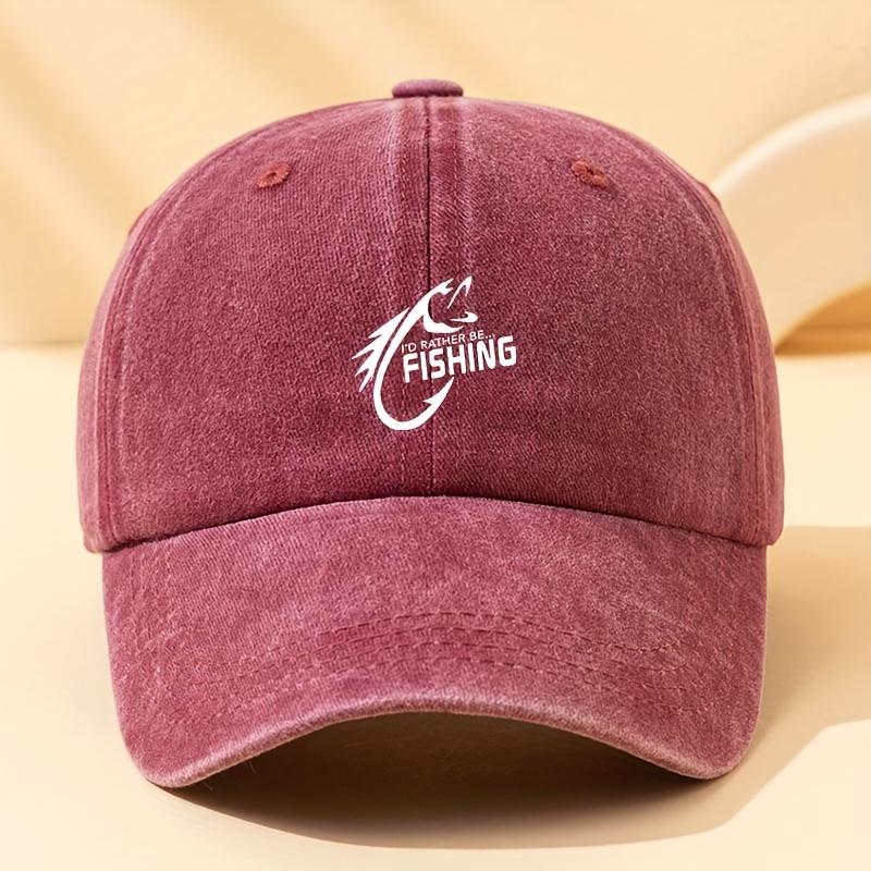 Fishing printed baseball cap, outdoor dad truck driver hat, sun protection and sun shading multifunctional