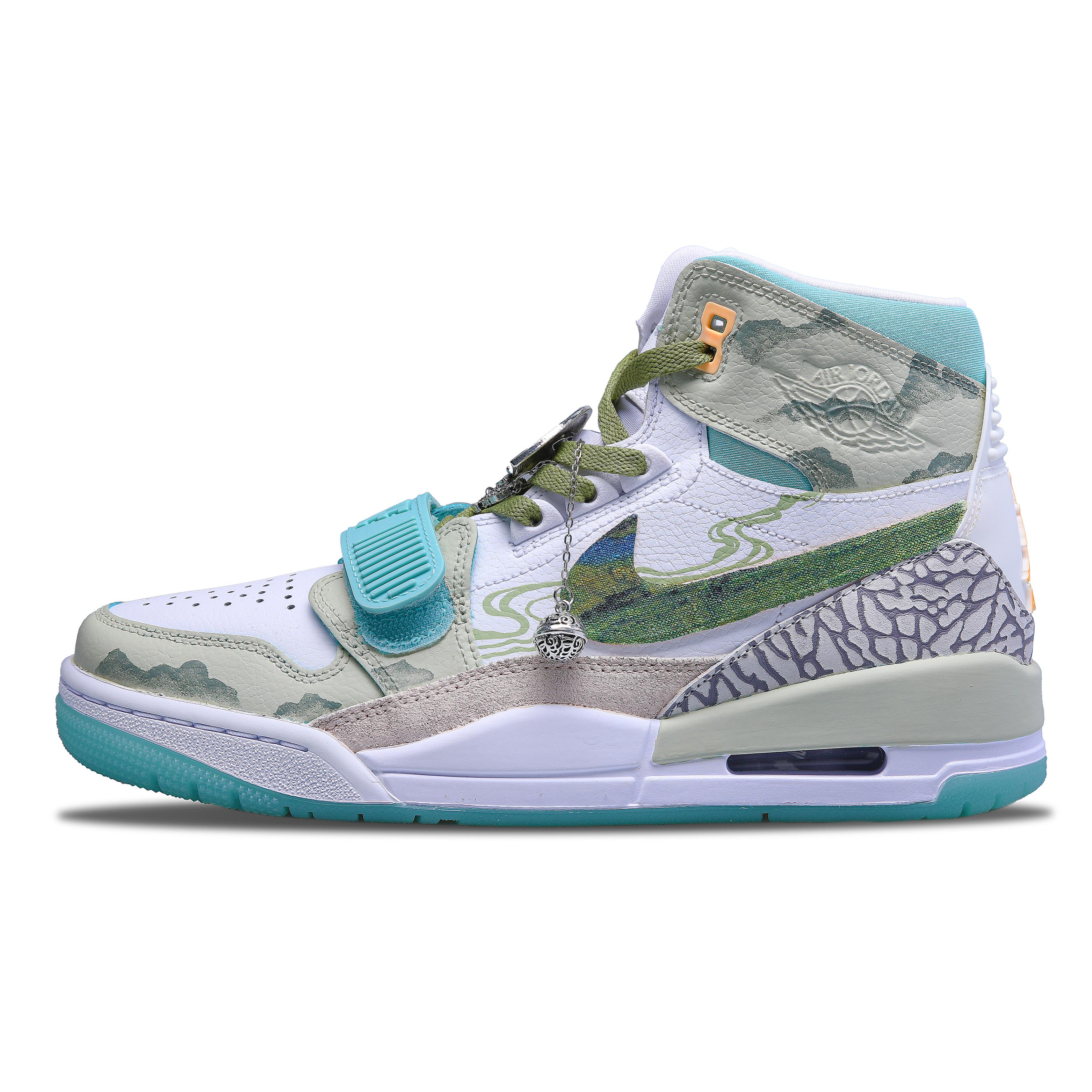 Jordan Legacy 312 Leather Breathable Moisture Wicking Breathable Moisture Wicking High top Vintage Basketball Shoes FV3625-181(Team73-) 40