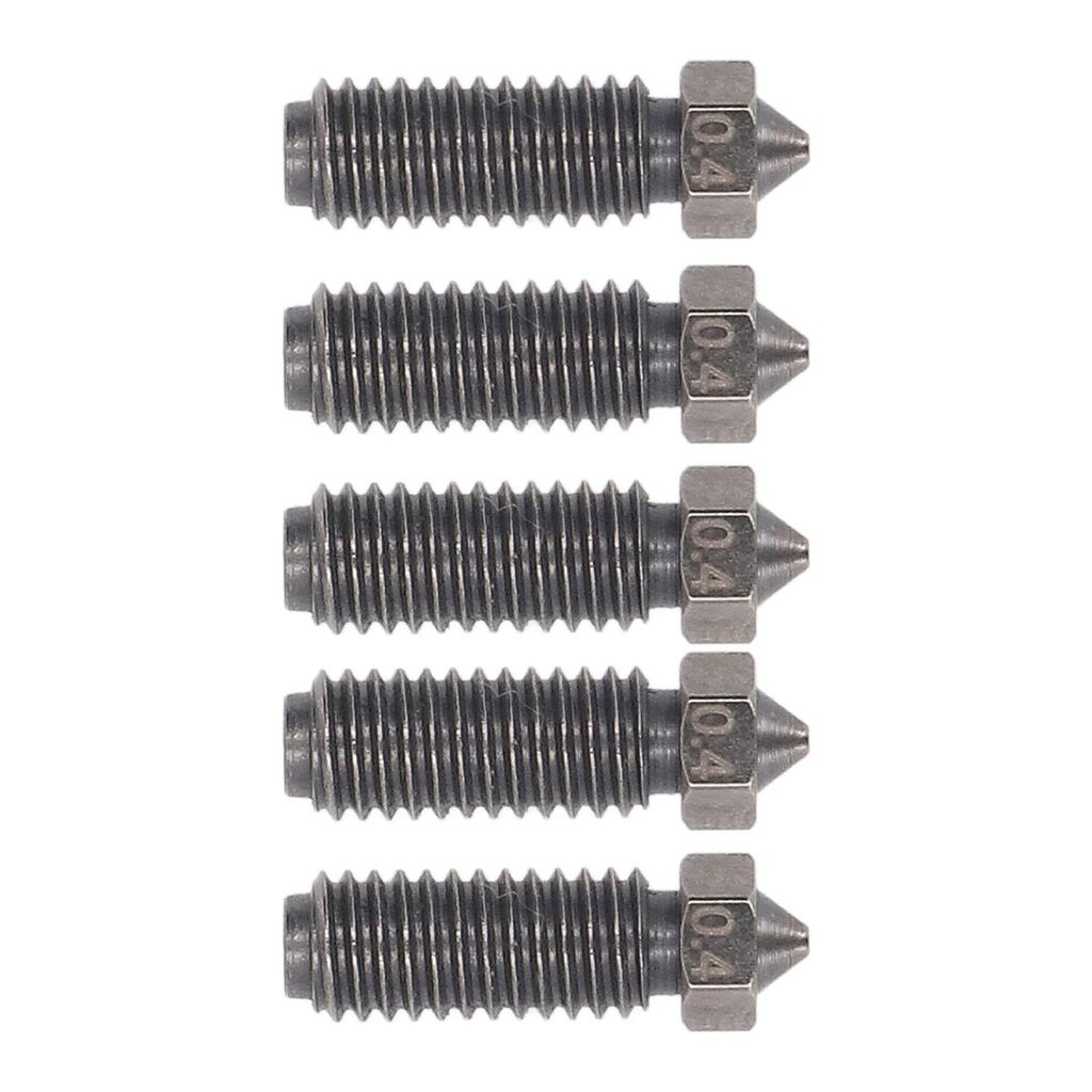 5Pcs Hardened Steel Nozzle 0.4mm for Kobra 3 3D Printer Replacement Parts Accessories