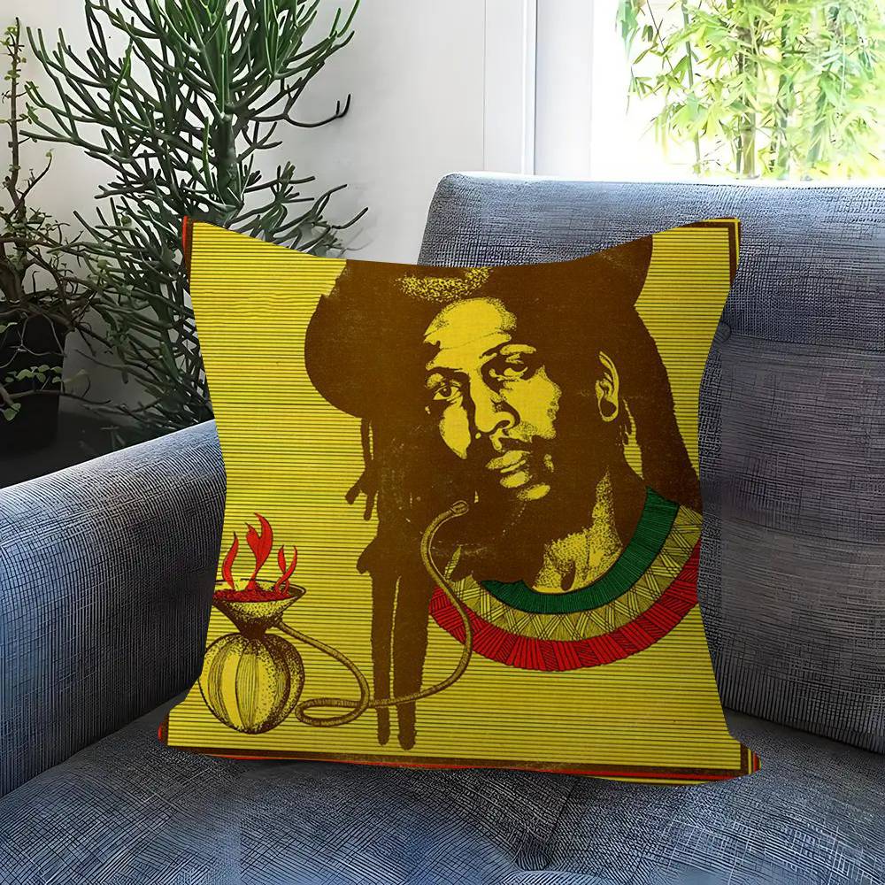 Classic Bobs Marley & T-The Wailers Pillow Cover Sofa Cushion Cover Home Room Decoration Children Gift
